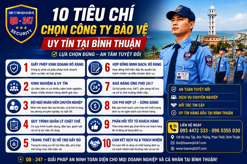 10 Tiêu Chí Chọn Công Ty Bảo Vệ Uy Tín Tại Bình Thuận